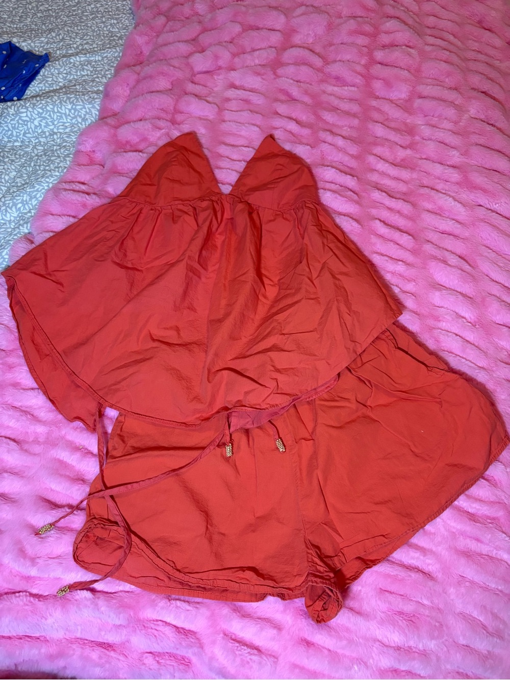 Free People Red Two Piece Set